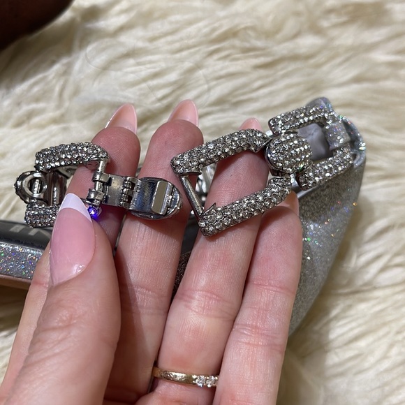 Gianni Bini Silver glitter Heels 8.5 - Picture 8 of 12